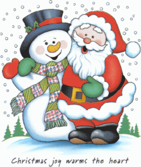 christmas_joy_warms_the_heart_santa_claus_frosty_snowman.gif